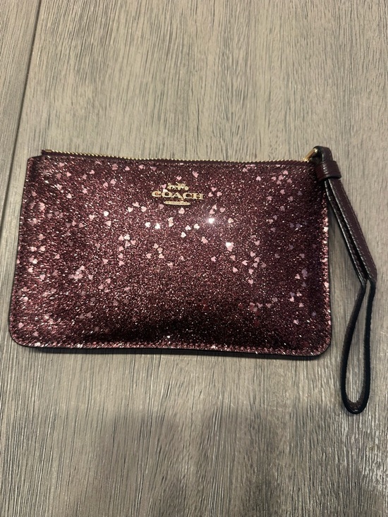 Coach Other - Coach Glitter Wristlet Clutch in Plum Sparkle